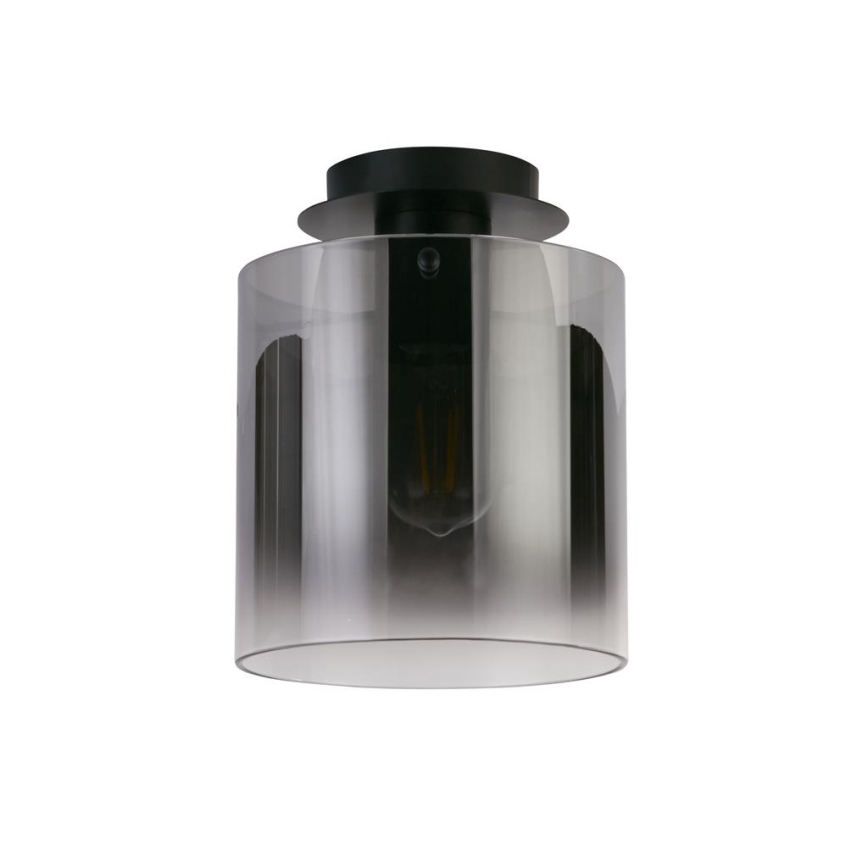 Searchlight - Taklampa SWEDEN 1xE27/60W/230V Ø 22 cm svart/rökfärgad