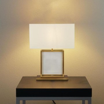 Searchlight - Bordslampa CLARENDON 1xE27/60W/230V mässing