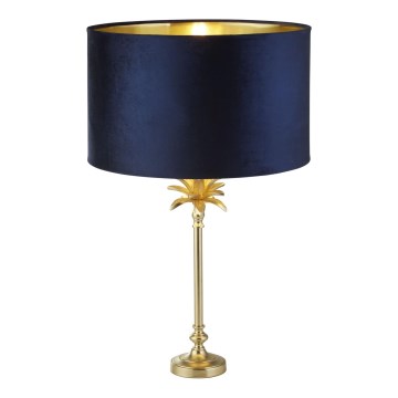Searchlight - Bordslampa PALM 1xE27/10W/230V blå/guld