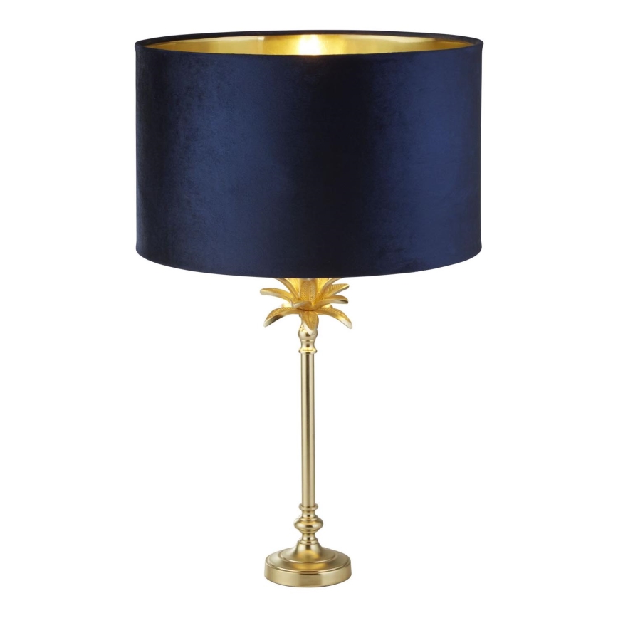 Searchlight - Bordslampa PALM 1xE27/10W/230V blå/guld