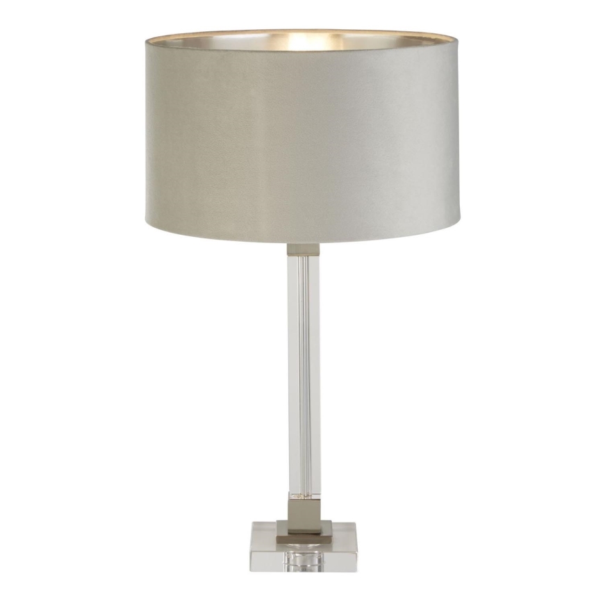 Searchlight - Bordslampa SCARBOROUGH 1xE27/60W/230V grå