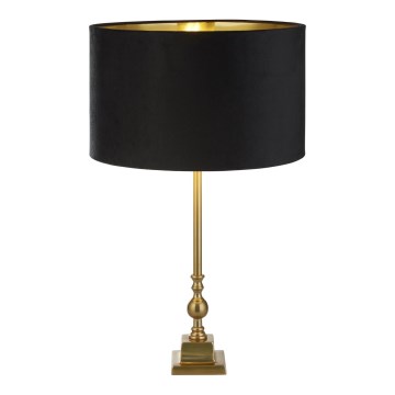 Searchlight - Bordslampa WHITBY 1xE27/10W/230V svart/guld