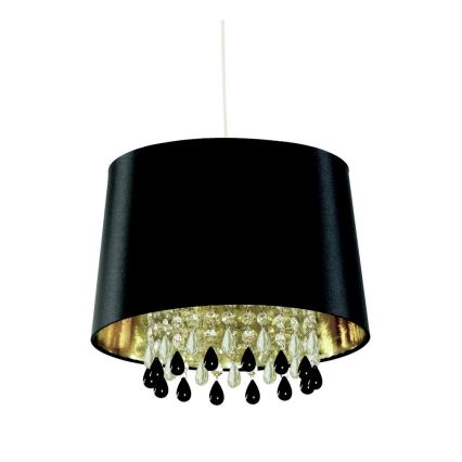 Searchlight - Ljuskrona med textilsladd LILA 1xE27/60W/230V svart