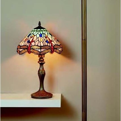Searchlight - Tiffany bordslampa DRAGONFLY 1xE27/60W/230V