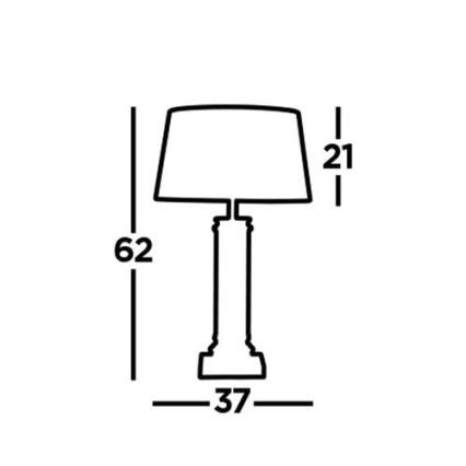 Searchlight - Bordslampa PEDESTAL 1xE27/60W/230V svart