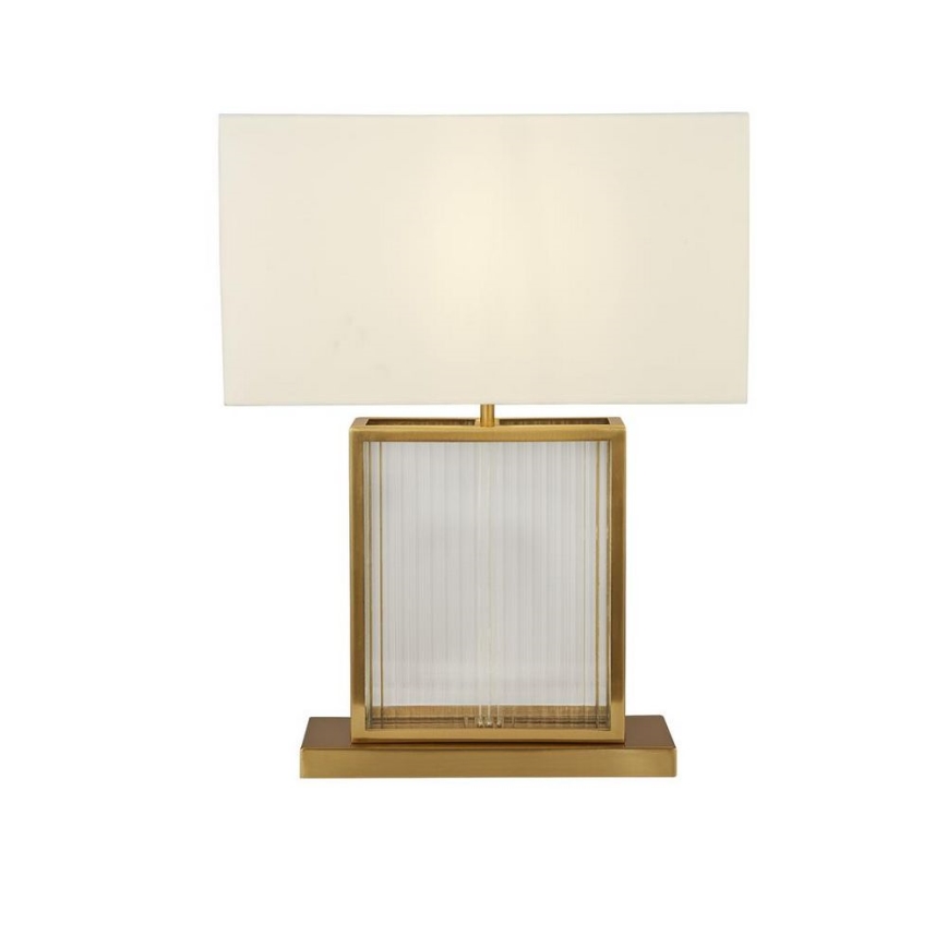 Searchlight - Bordslampa CLARENDON 1xE27/60W/230V mässing