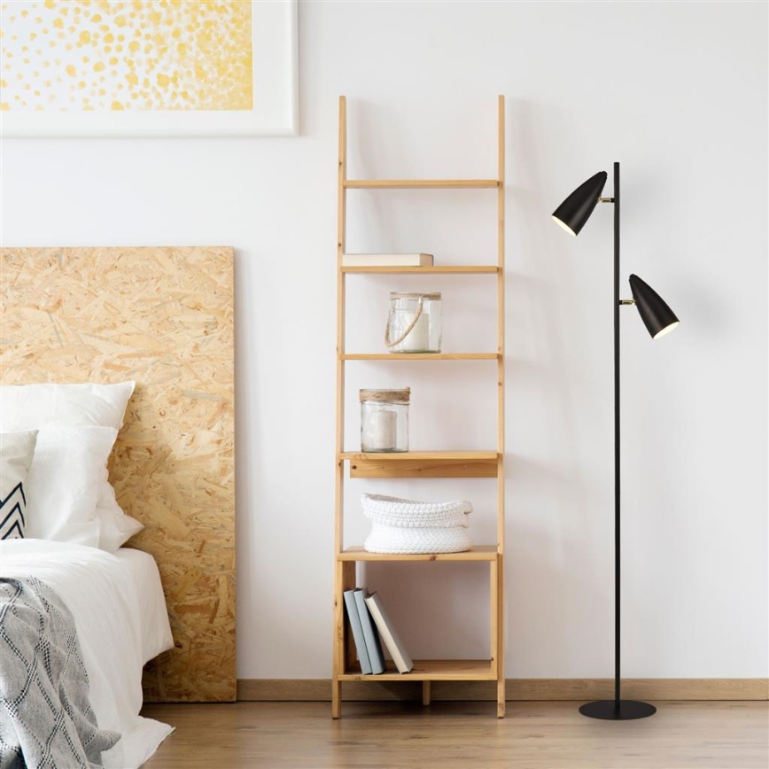 Searchlight - Golvlampa STYLUS 2xE14/7W/230V svart