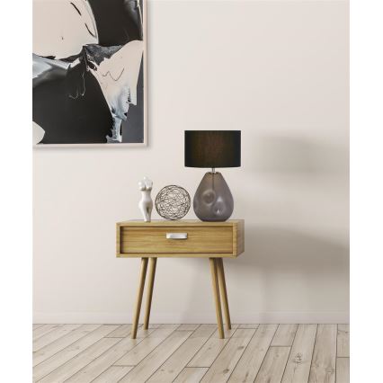 Searchlight - Bordslampa DEVON 1xE27/60W/230V svart