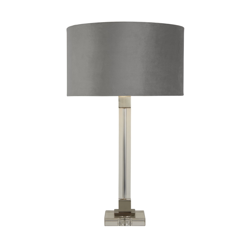 Searchlight - Bordslampa SCARBOROUGH 1xE27/60W/230V grå