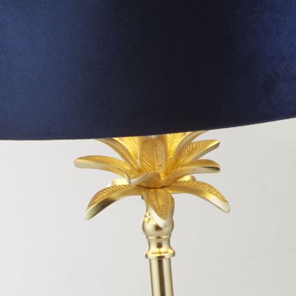Searchlight - Bordslampa PALM 1xE27/10W/230V blå/guld