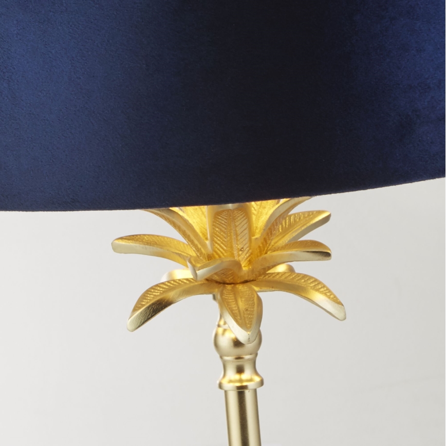 Searchlight - Bordslampa PALM 1xE27/10W/230V blå/guld
