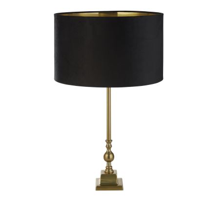 Searchlight - Bordslampa WHITBY 1xE27/10W/230V svart/guld