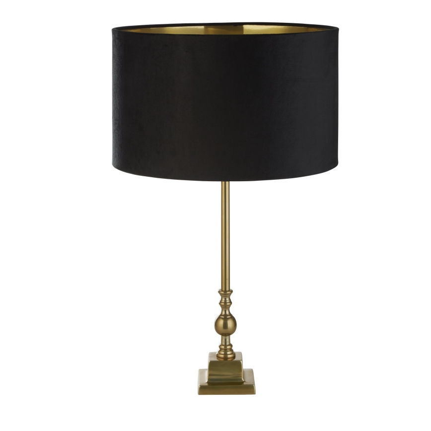 Searchlight - Bordslampa WHITBY 1xE27/10W/230V svart/guld