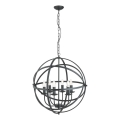 Searchlight - Kedjehängd ljuskrona ORBIT 6xE14/60W/230V svart