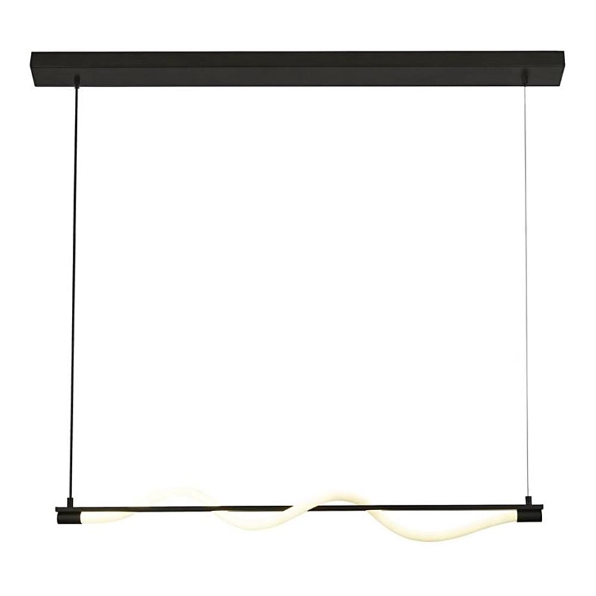 Searchlight - LED ljuskrona med textilsladd SERPENT LED/15W/230V svart