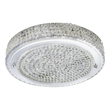 Searchlight - LED taklampa FLUSH LED/24W/230V diameter 40 cm krom