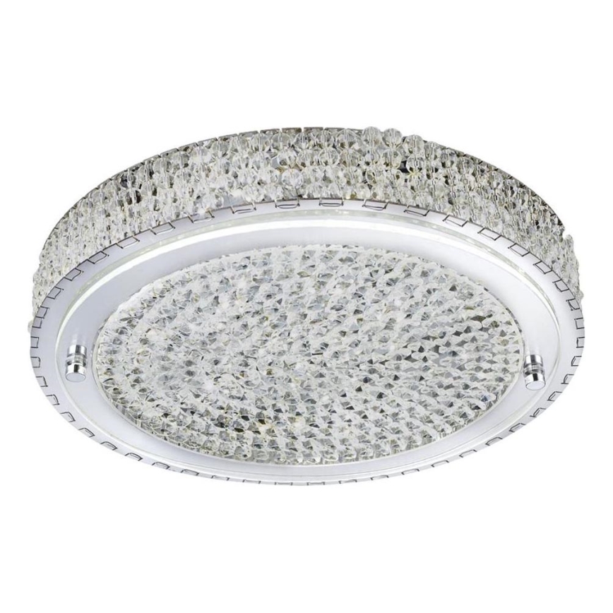 Searchlight - LED taklampa FLUSH LED/24W/230V diameter 40 cm krom