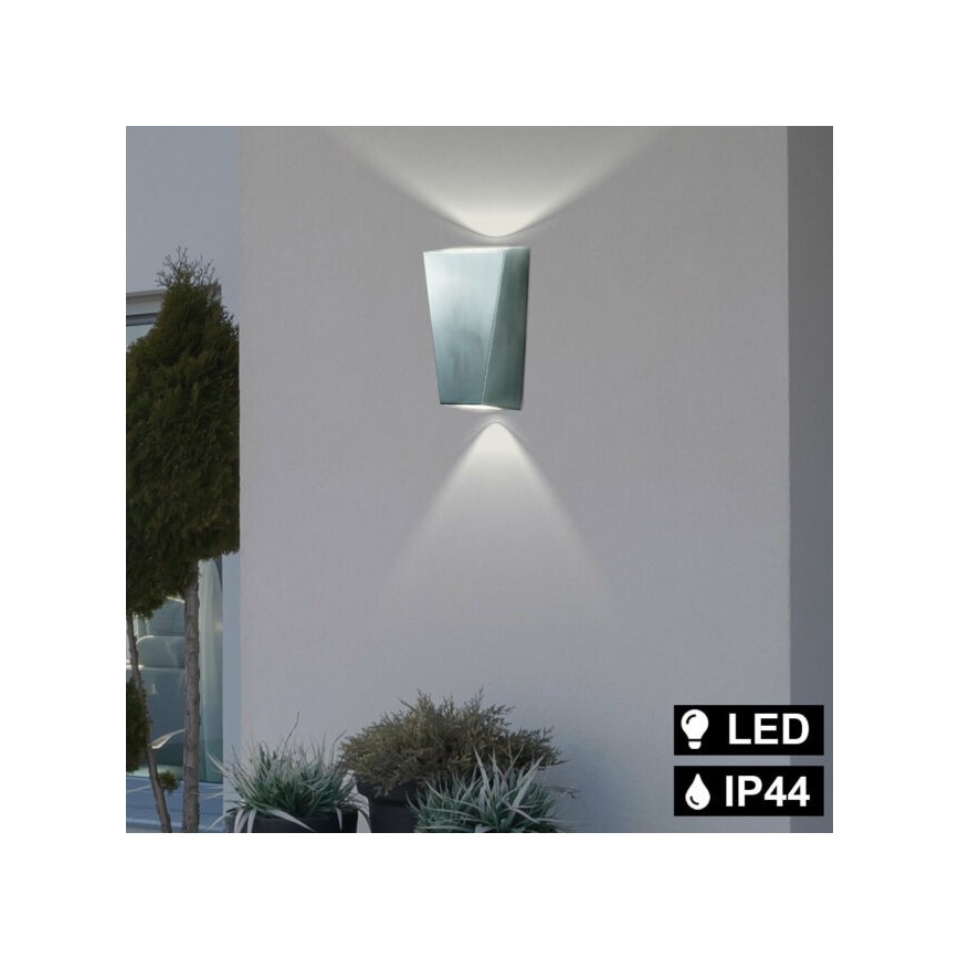 Searchlight - LED Utomhus Väggbelysning OUT 2xGU10/3W/230V IP44 silver