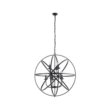 Searchlight - Ljuskrona med kedja ORBIT 8xE14/60W/230V svart