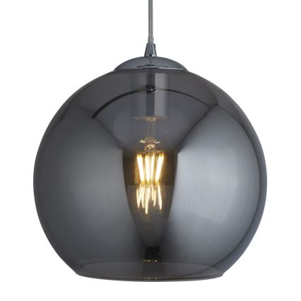 Searchlight - Ljuskrona med snöre kula 1xE27/60W/230V svart