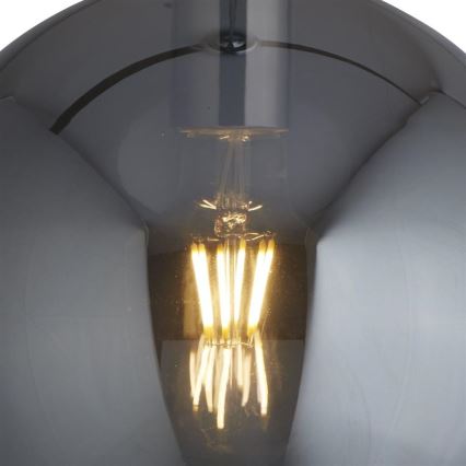 Searchlight - Ljuskrona med snöre kula 1xE27/60W/230V svart