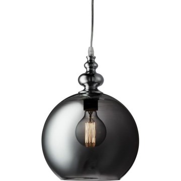 Searchlight - Ljuskrona med textilsladd BALLS 1xE27/60W/230V svart