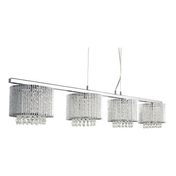 Searchlight - Ljuskrona med textilsladd ELISE 4xG9/33W/230V