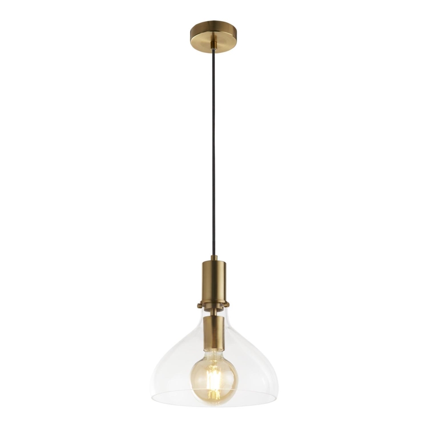 Searchlight - Ljuskrona med textilsladd MARGARITA 1xE27/60W/230V mässing