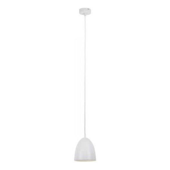 Searchlight - Ljuskrona med textilsladd METAL 1xE27/60W/230V diameter 28 cm vit