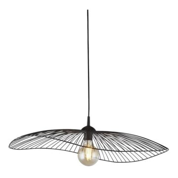 Searchlight - Ljuskrona med textilsladd WAVE 1xE27/60W/230V svart