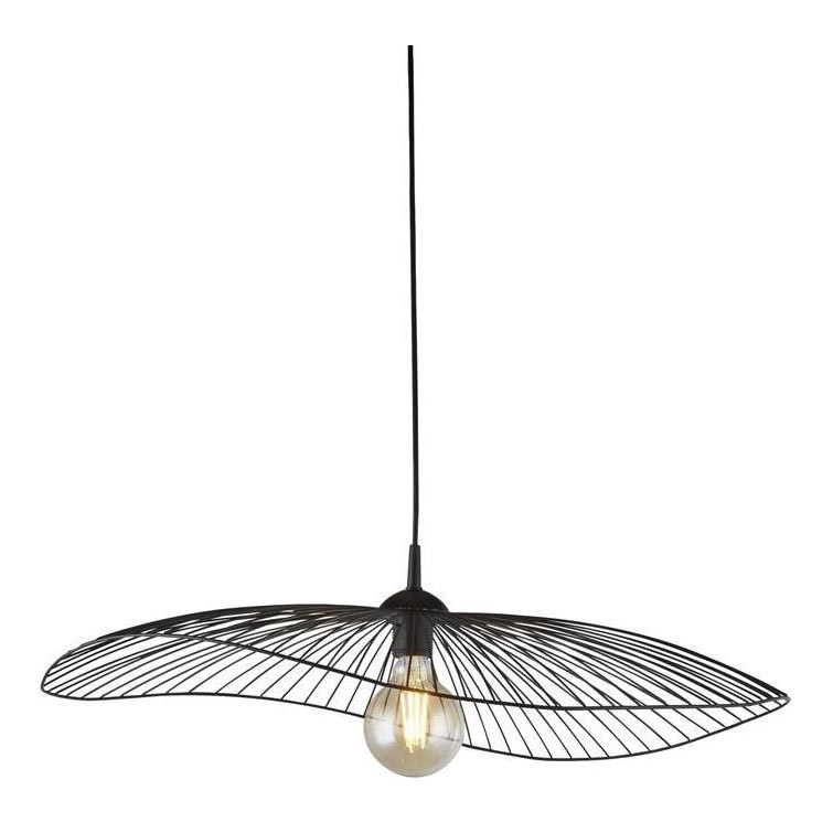 Searchlight - Ljuskrona med textilsladd WAVE 1xE27/60W/230V svart