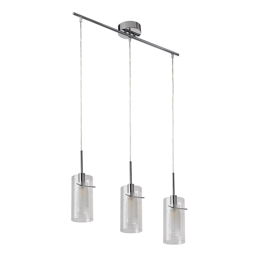 Searchlight - Ljuskrona med upphängningsrem DUO 3xE14/60W/230V skinande krom