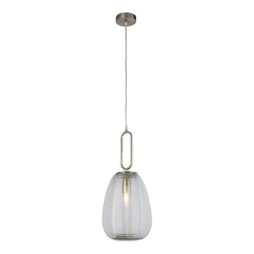 Searchlight - Ljuskrona med upphängningsrem ELIXIR 1xE27/60W/230V genomskinlig