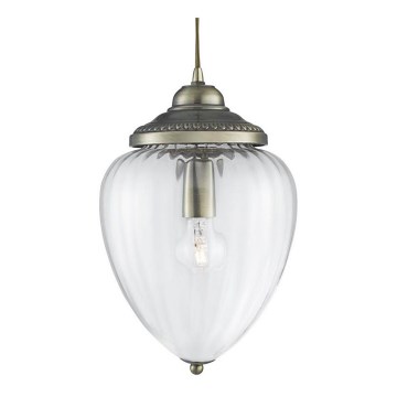 Searchlight - Ljuskrona med upphängningsrem PINEAPPLE 1xE27/60W/230V mässing