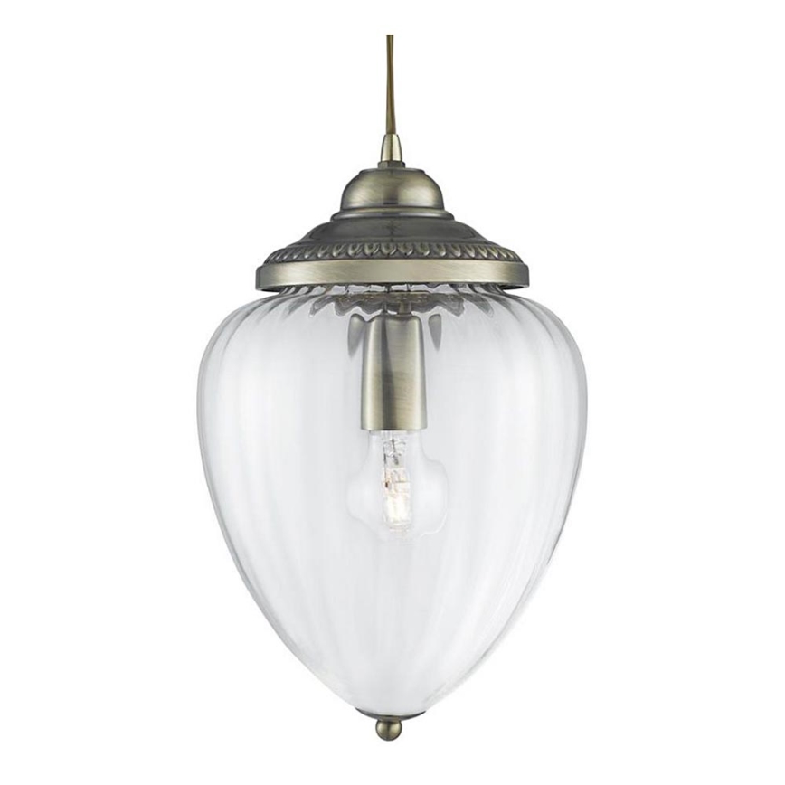 Searchlight - Ljuskrona med upphängningsrem PINEAPPLE 1xE27/60W/230V mässing
