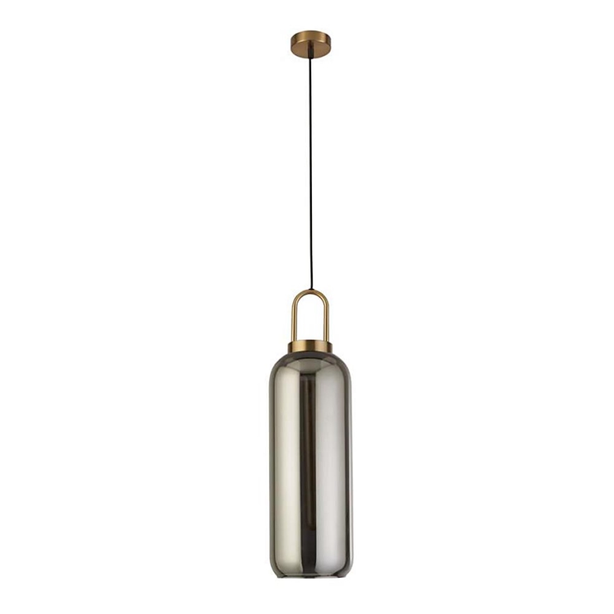 Searchlight - Ljuskrona med upphängningsrem PIPETTE 1xE27/60W/230V shiny