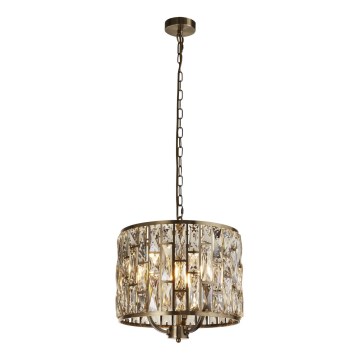 Searchlight - Ljuskrona på kedja BIJOU 3xE14/60W/230V diameter 38 cm mässing