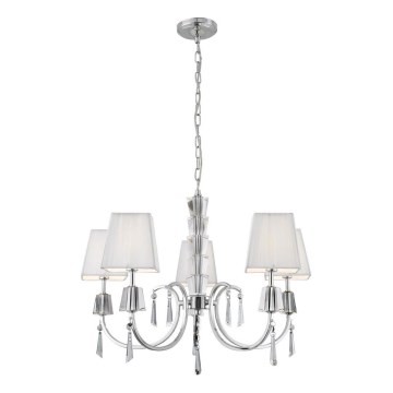 Searchlight - Ljuskrona på kedja PORTICO 5xG9/33W/230V skinande krom