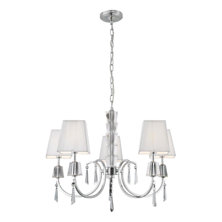 Searchlight - Ljuskrona på kedja PORTICO 5xG9/33W/230V skinande krom
