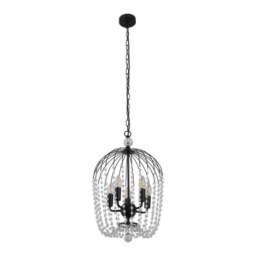 Searchlight - Ljuskrona på kedja SHOWER 5xE14/60W/230V svart