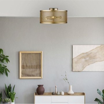 Searchlight - Takbelysning FISHNET 3xE27/60W/230V guld