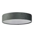 Searchlight - Taklampa DRUM 3xE27/60W/230V grå