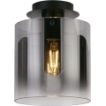 Searchlight - Taklampa SWEDEN 1xE27/60W/230V Ø 22 cm svart/rökfärgad