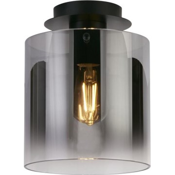 Searchlight - Taklampa SWEDEN 1xE27/60W/230V Ø 22 cm svart/rökfärgad