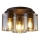 Searchlight - Taklampa SWEDEN 3xE27/60W/230V Ø 39 cm brun/rökfärgad