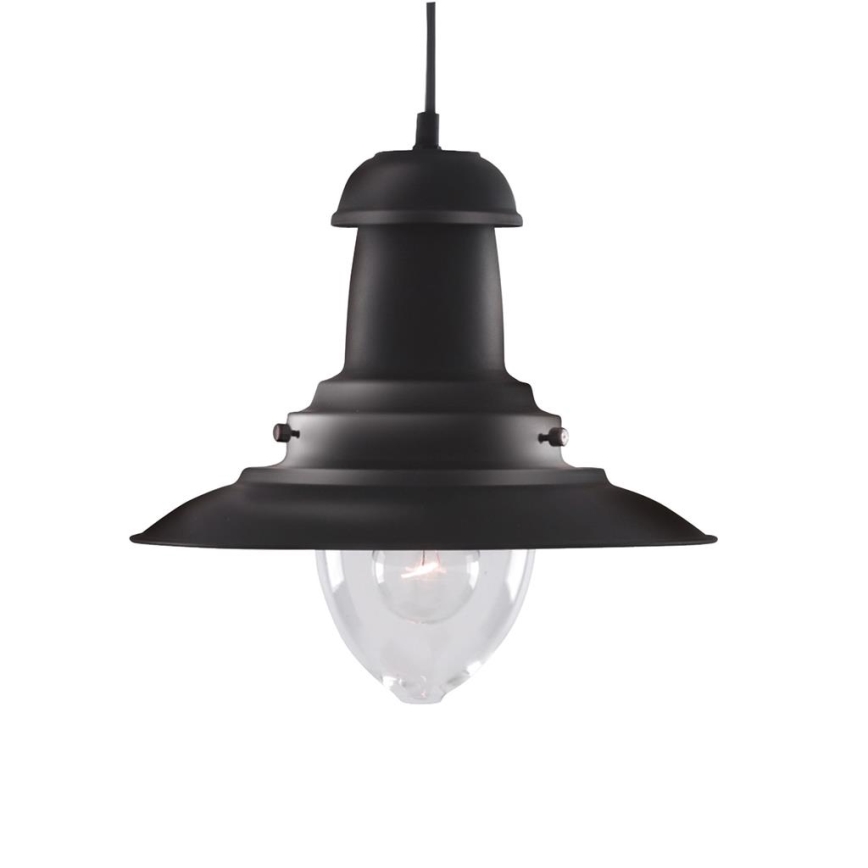 Searchlight - Takpendel FISHERMAN 1xE27/60W/230V svart