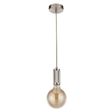Searchlight - Takpendel med kabel SUSPENSION 1xE27/60W/230V silver