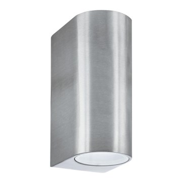 Searchlight - Utomhus Väggbelysning LEDO 2xGU10/6W/230V IP44 silver