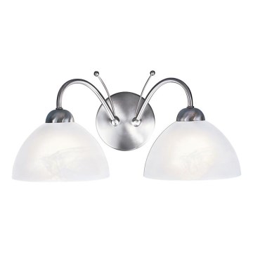 Searchlight - Vägglampa MILANESE 2xE14/60W/230V matt krom