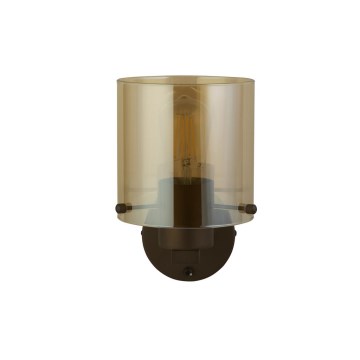 Searchlight - Vägglampa SWEDEN 1xE27/60W/230V brun/rökfärgad